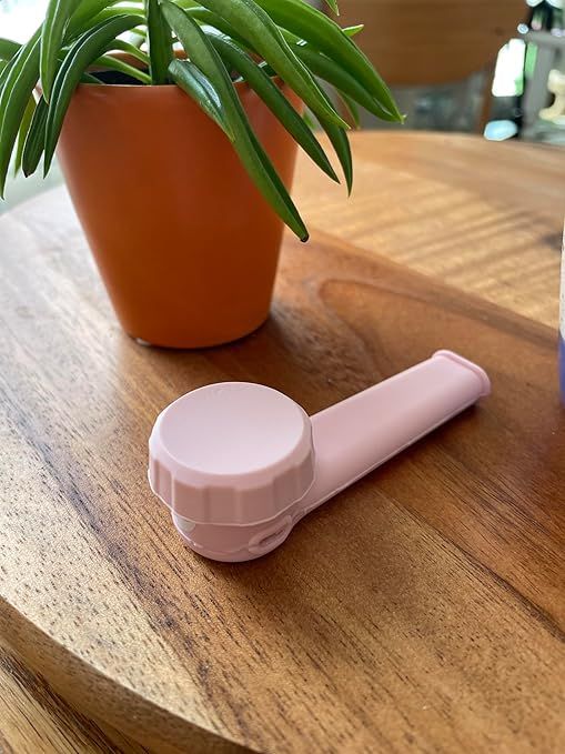 Silicone Capped Pink Straw - Unbreakable Pocket Travel Size - Seal Cap For On The Go Storage
